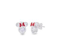 Disney Minnie Mouse Stone Set Silver and Red Earrings E902851RZWL