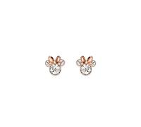 Minnie Mouse Stone Set Silver and Rose Gold Earrings EF00469PAPRL.PH, one size