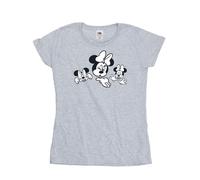 Minnie Mouse Three Faces Cotton T-Shirt Disney Grey XXL