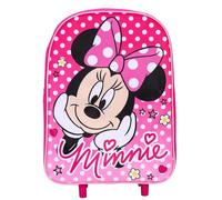 Minnie Mouse Trolley Bag Girls Disney Minnie Mouse Standard Folding Trolley Bag kids Suitcase Children's Luggage with Wheels -Ideal for Short Breaks Holidays sleepovers School Trips Backpack Travel