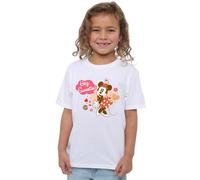 Minnie Mouse Vintage Valentine's Day Hey Sweetie! Girls T Shirt, White, 3-4 Years