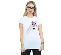 Disney Womens/Ladies Minnie Mouse Whoosh Cotton T-Shirt - White - White - XL