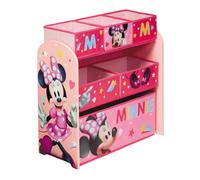 Minnie Mouse Wooden Toy Organiser with 6 Storage Bins, Pink