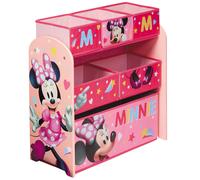 Minnie Mouse Wooden Toy Organizer with 6 Storage Bins