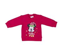 Minnie Sweatshirt Mickey Mouse Red Newborn Disney Baby Party Warm Sweater Cotton Plush Christmas Baby Girl Gift Clothing Round Neck Cuffs Long Sleeve Outwear, Topolino, 9-12 Months