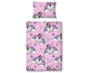 MinnieMouse Believe Junior Toddler Duvet Cover Set Pink