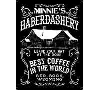 Minnie's Haberdashery Tin Sign Black 30.5 x 40.7cm