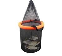 Minnow Bucket, Fish Basket Folding, Multi-Species Compatibility, Portable Nylon-mesh Fishing Bait Storage Cage For Keeping Crayfish Minnows Leaches And Other Live Baits