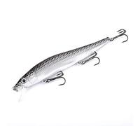 Minnow Lure Fishing Bait Lifelike Artificial Vivid Soft Body 3D Eyes Sharp Hook for Freshwater Saltwater Fishing ABS Material 4 Colors 11.9cm 1Pc (Type A)