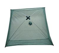 Minnow Net, Fishing Bait Trap Foldable Crab Minnow Trap Shrimp Mesh Cast Net for Shrimp Lobster Green, 39.4 * 39.4inch