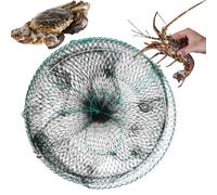 Minnow Trap | Live Caught Foldable Net | 12 X 24 Inch Mesh Lobster Cage for Pier Beach River Lake Surf Turtle Crabbing Shrimping Lobstering Kayak Fishing