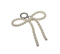 MinnowXY Fashion Pearl Bow Keychain Cute Hanging Decorations Keychain for Purse Bag Backpack Handbag Imitation Pearls