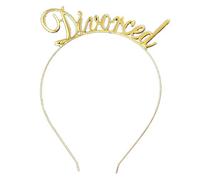 MinnowXY Metal Headband Funny Divorced Letters Hair Hoop Single Women Break up Gift