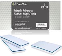MinnYaso Magic Mopper Sponge Eraser Mop Pad | Compatible with Swiffer Wet Jet and 12" Wet Spray Mops | 12-inch Magic Sponge Eraser Mop Pad | 3 Pack