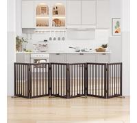Mino Kesper Freestanding Pet Gate 55-110" Extre Wide, Foldable Dog Gate for the Doorways House, Pet Gates for Dogs, Doogie Puppy Fence Gate