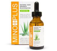 Mino Plus Natural Hair Growth Serum - 60ml / 2fl oz - For Longer, Stronger Thicker, Fuller Hair - Formulated to Prevent Hair Loss, Hair Fall, with Aloe Vera