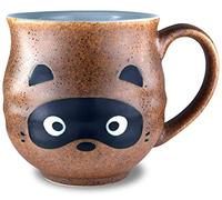 Mino Ware Coffee Mug Ceramic Tea Cup, Tanuki Japanese Racoon Dog