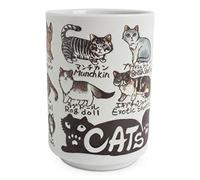 Mino ware Japanese Ceramics Sushi Yunomi Chawan Tea Cup Various Cats made in Japan (Japan Import) YAY050