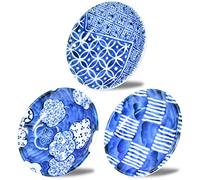 Mino Ware Japanese Mini Side Condiment Plate, Sushi Soy Sauce Fruit Cake, Aie Design, 3.93 inch, Set of 3