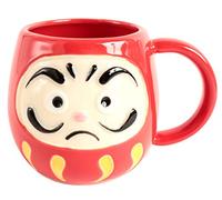 Mino ware Japanese Pottery Mug Cup Daruma Shape made in Japan (Japan Import) CPM111 (Candy Red)