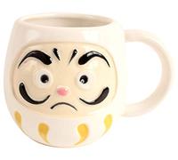 Mino ware Japanese Pottery Mug Cup Daruma Shape made in Japan (Japan Import) CPM113 (Pearl White)