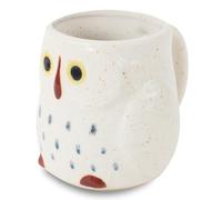 Mino ware Japanese Pottery Mug Cup Owl Shape (Large) made in Japan (Japan Import) CPM027 (Chiffon White)