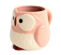 Mino ware Japanese Pottery Mug Cup Owl Shape made in Japan (Japan Import) CPM102 (Carnation Pink)