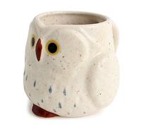 Mino ware Japanese Pottery Mug Cup Owl Shape made in Japan (Japan Import) CPM105 (Chiffon White)