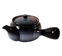 Mino ware Japanese Pottery Teapot Kyusu Aurora Snowy Night Navy with Infuser made in Japan (Japan Import) SYK002 (Navy)