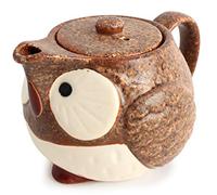 Mino ware Japanese Pottery Teapot Kyusu Owl Shape made in Japan (Japan Import) CPK102 (Coffee Brown)