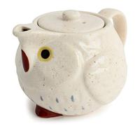 Mino ware Japanese Pottery Teapot Kyusu Owl Shape made in Japan (Japan Import) CPK103 (Chiffon White)