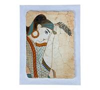 Minoan Woman in Ritual - Cycladic - Minoan Art from Akrotiri Fresco 1600 bC