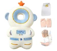 MINOCHI Baby Head Protector, Adjustable Baby Head Protection Backpack with Baby Knee Pads for Walking & Crawling, Soft, Breathable and Wearing Safety Baby Head Protector - Astronaut