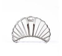 MinoCino Silver Hair Clips, Large Hollow Shell Hair Claw for Women Girls, Metal Claw Clip for Thick Hair, Non-Slip Stylish Hair Accessories for Daily Use, Cosplay, Party, Halloween Look
