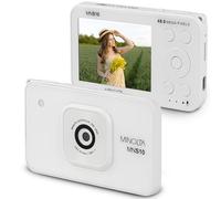 Minolta 48MP Digital Camera - 4K Ultra Slim HD Video, 2.9” IPS LCD Display, Autofocus Lens with Digital Image Stabilization, 4X Digital Zoom, Compact Travel Camera for Vlogging (White)