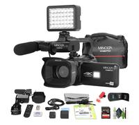 Minolta MN4KPRO 4K60FPS UHD 64 MP Autofocus Pro Camcorder Kit w/WiFi Bundle with 64GB Memory Card + Cleaning kit + Memory Card Wallet + USB Card Reader, SD/microSD