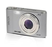 Minolta MND20 44MP Digital Camera - 2.7K Ultra HD Video, 16X Digital Zoom, Anti-Shake Stabilization, Time Lapse, Face Detection, 2.9-inch LCD Display - Lightweight Compact Camera (Silver)