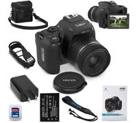 Minolta ProShot 64MP Digital Camera - 10x Optical Zoom, 4K Ultra HD Video, Macro Shooting, Anti-Shake, 3-inch LCD Screen, Face Detection - Includes 32GB SD Card, Battery & Case (Black)