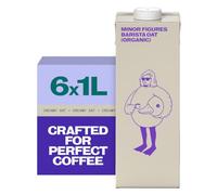 Minor Figures Barista Oat (Organic) - Perfect for Smooth, Silky Coffees - Vegan - Non-Dairy - Shelf-Stable - 1L x 6 Cartons