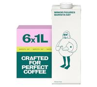 Minor Figures Barista Oat - Perfect for Smooth, Velvety Coffees, Lattes, & Matchas - Vegan - Non-Dairy - Shelf-Stable - 1L x 6 cartons