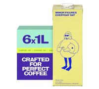 Minor Figures Everyday Oat - Great for Cereal, Smoothies and Tea - Fortified with Calcium, B12 & Vitamin D - No Added Sugar - Dairy-Free and Vegan - Gluten-Free - 6 x 1L Oat Drink Cartons