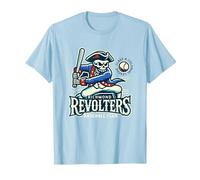 Minor League Baseball Richmond Revolters T-Shirt, Men, Baby Blue, Medium