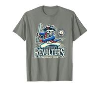 Minor League Baseball Richmond Revolters T-Shirt, Men, Olive Heather, Medium
