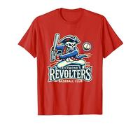 Minor League Baseball Richmond Revolters T-Shirt, Men, Red, Large