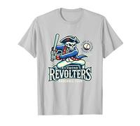 Minor League Baseball Richmond Revolters T-Shirt, Men, Silver Grey, Small