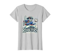 Minor League Baseball Richmond Revolters T-Shirt, Women, Silver Grey, 3X-Large