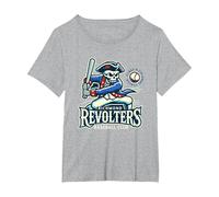 Minor League Baseball Richmond Revolters T-Shirt, Women's Plus, Heather Grey, 6X