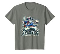 Minor League Baseball Richmond Revolters T-Shirt, Youth, Olive Heather, Large