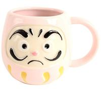 Minoribo Mino ware Japanese Pottery Mug Cup Daruma Shape made in Japan (Japan Import) CPM114 (Shell Pink)