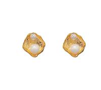 Minority fashion irregular simple pearl earrings temperament versatile design sense